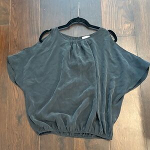 Joie Charcoal Cold Shoulder Blouse
